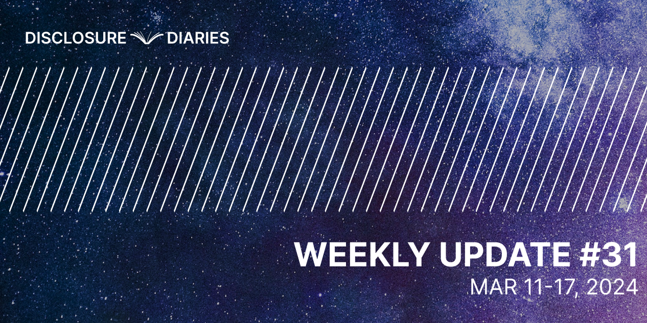 Disclosure Diaries Update #31